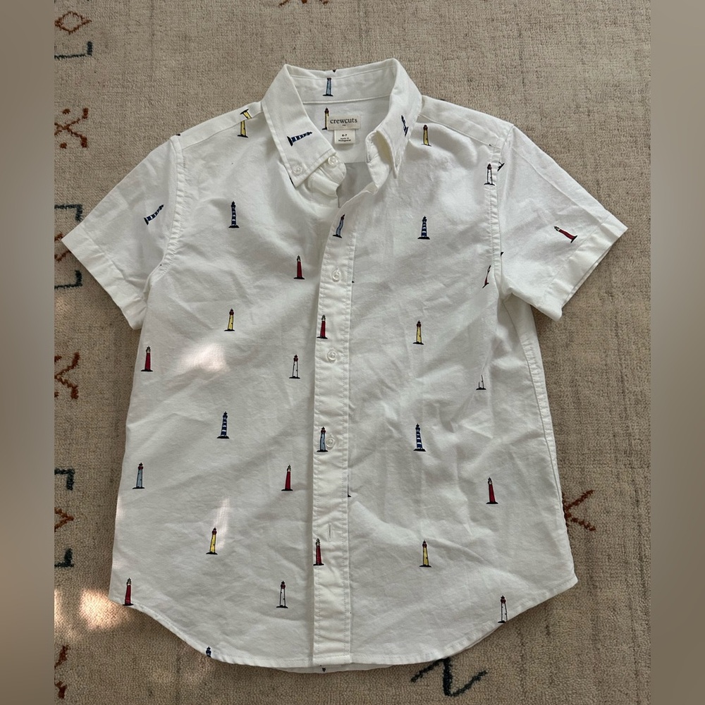 Boys Crewcuts short-sleeve sailboat shirt size 6-7
